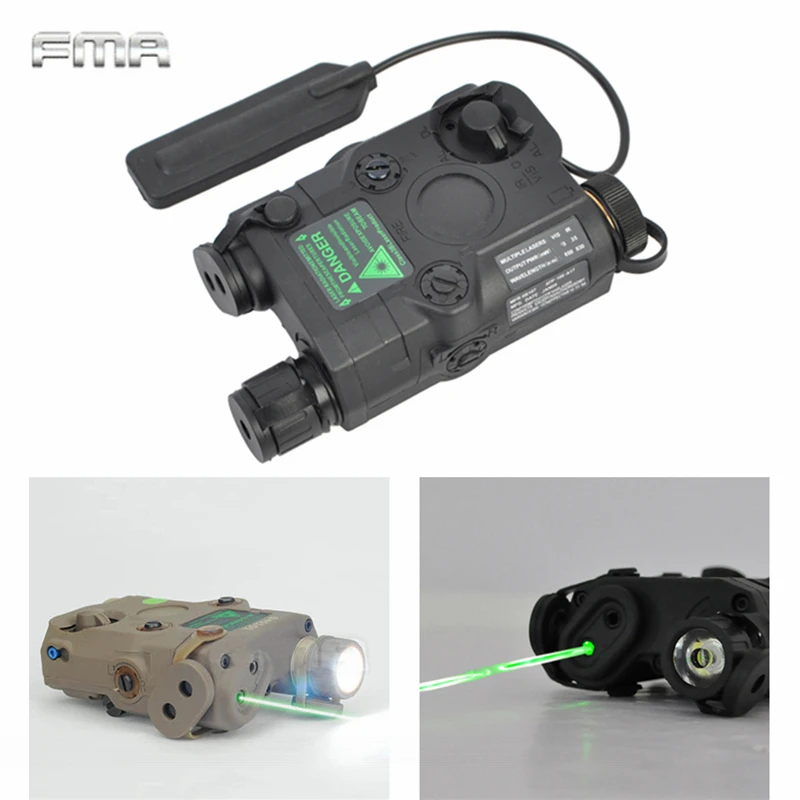 

AN/PEQ-15 Green Dot Laser White LED Flashlight 270 Lumens for Standard 20mm rail Night Vision Hunting Rifle Battery Case Element