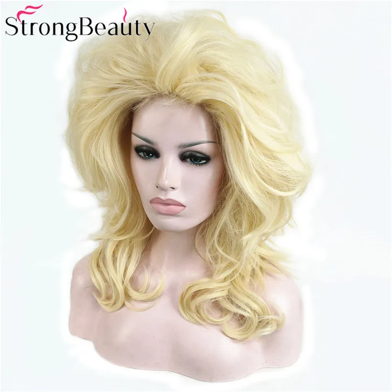 StrongBeauty синтетический длинный кудрявый парик блонд парик для косплея парики вечерние для Хэллоуина женские волосы