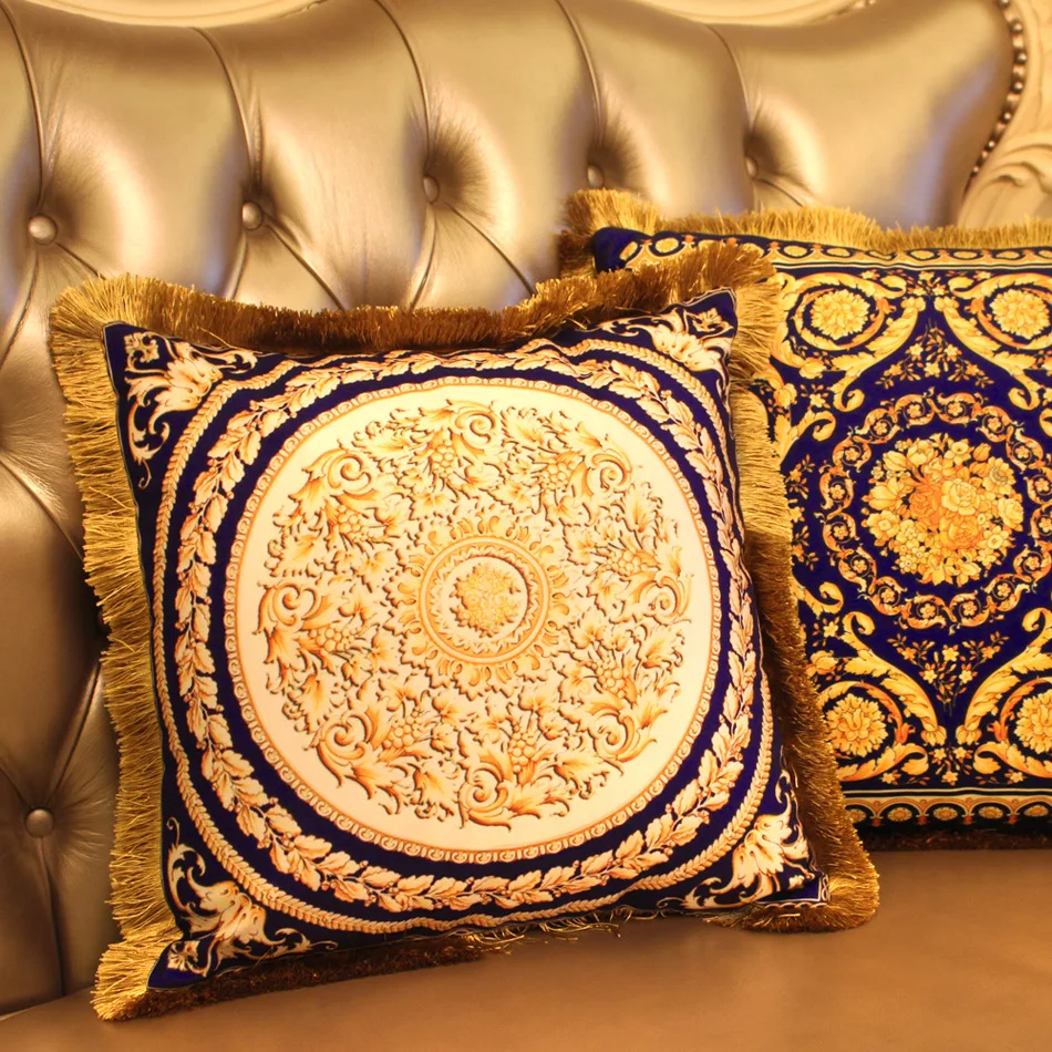 

High QualityLuxury Home Decorative Cushion Case Decorative Pillow Gold Thick Cushions European