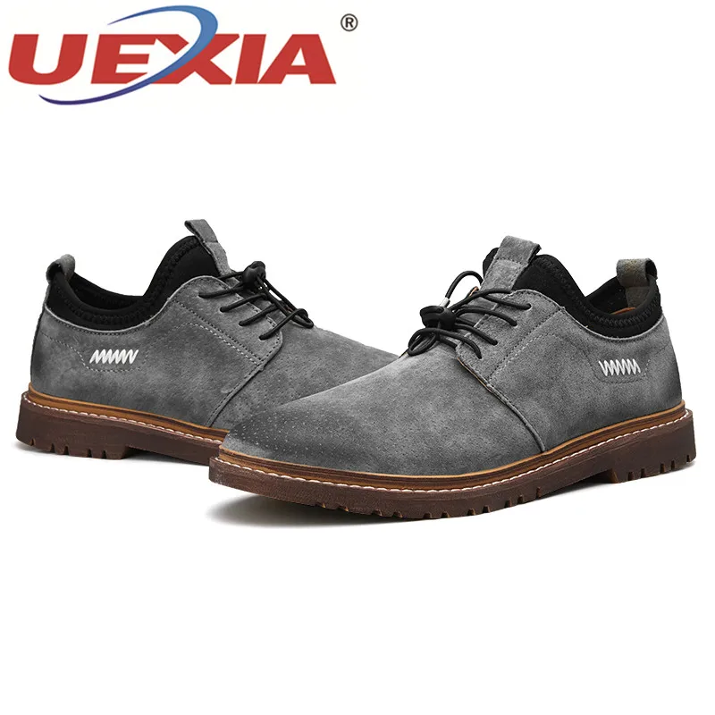 UEXIA Весна и Осень Марка Высокое Класс Для мужчин Модная обувь на плоской подошве