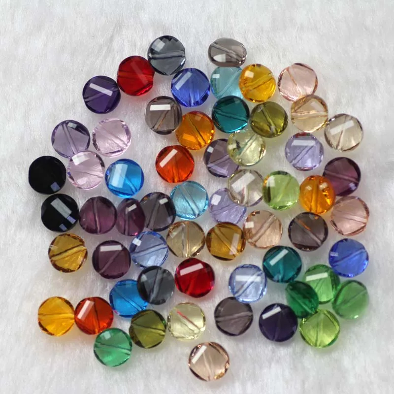 Стеклянные хрустальные бусины качества AAA 6 мм витая кнопка в форме гриля