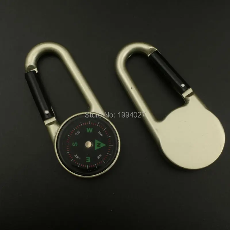 Карабин для кемпинга из цинкового сплава с компасом 2 шт./Лот туристические