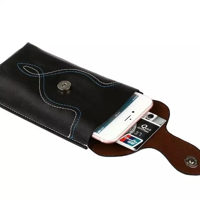 Outdoor Leather Waist Belt Clip Hook Loop Phone Case Cover Holster For ZTE Blade L6 / A465 Avid Plus for Zopo Speed 7 HERO 1 | Мобильные