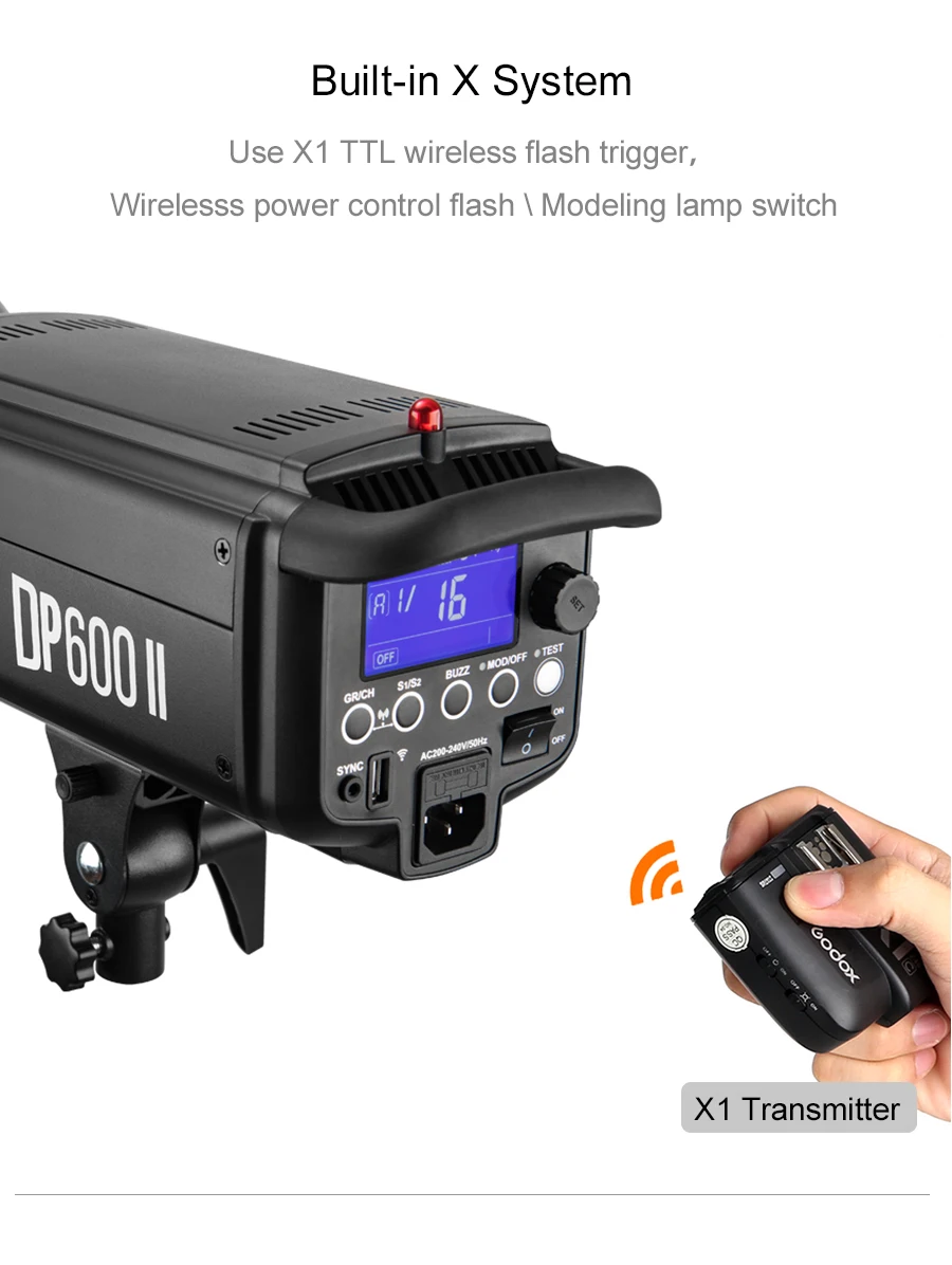 DHL 1800Ws Godox DP600 II 3x600 Ws Фотостудия вспышка светильник ing, софтбокс, светильник, стойка, штанга для фотостудии кронштейн светильник