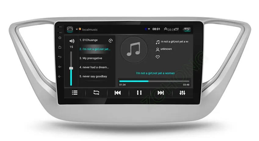 2.5D Android 9,0 автомобильный DVD мультимедийный плеер для hyundai Solaris Accent gps-навигация, радио, стерео рекордер головного устройства BT