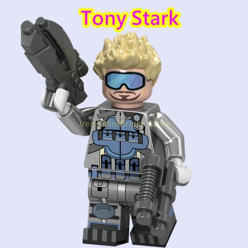Tony Stark Мстители эндгейм перец Поттс спасатель Марк ЖЕЛЕЗНЫЙ ЧЕЛОВЕК Марк 85 Тони Старк Железный человек строительные блоки кирпичи Marvel игрушки для детей - Цвет: Tony Stark