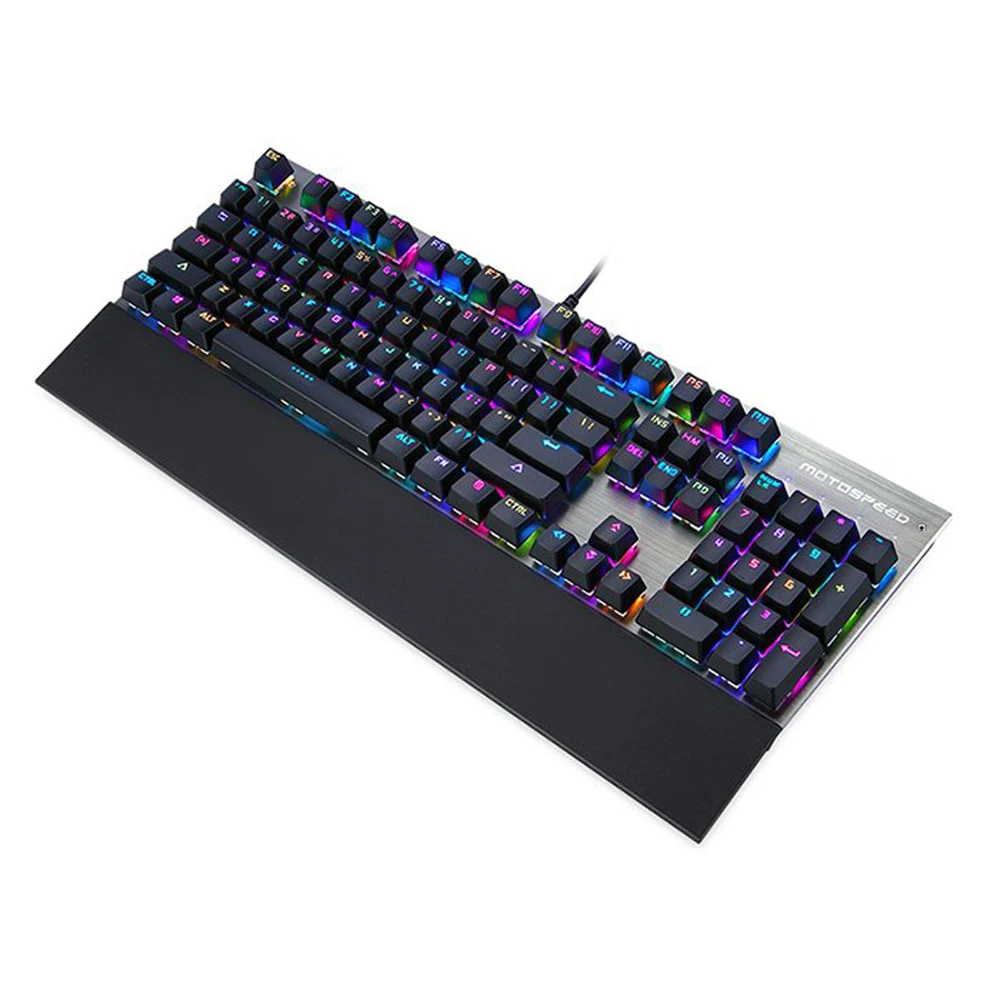 Motospeed CK108 USB Проводная Механическая клавиатура игр с 18 Подсветка режим клавиатуры
