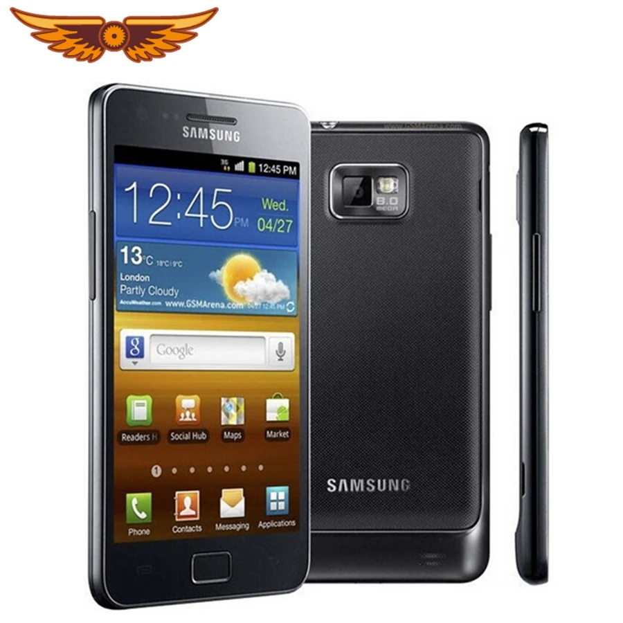 Оригинальный разблокированный Samsung Galaxy S2 I9100 Двухъядерный 4 3 дюйма 1 ГБ ОЗУ 16 Гб