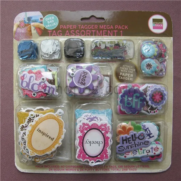 Подарочные бирки mega pack ассортимент подвесных бирок для рукоделия скрапбукинг из