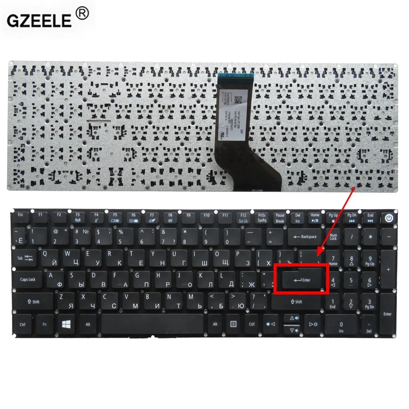 Новая русская клавиатура для ноутбука Acer Aspire E5 523G 553 553G 575 575G 575TG с русской