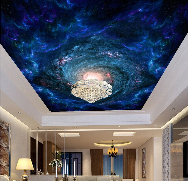 

Custom papel DE parede 3 d, the universe stars and black holes for the living room bedroom ceiling wall waterproof wallpaper