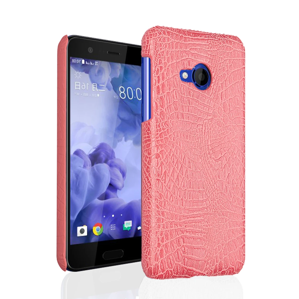 Чехол из крокодиловой кожи для HTC U Play TD LTE с двумя sim картами винтажный жесткий