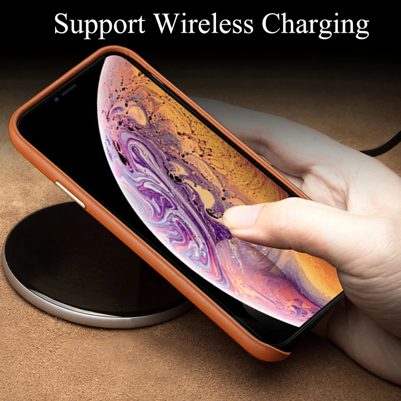 For iPhone Xs Max Case Luxury Official Anti-Knock Genuine Leather Cover Fundas X Xr 7 8 Plus Phone Sehll Coque |