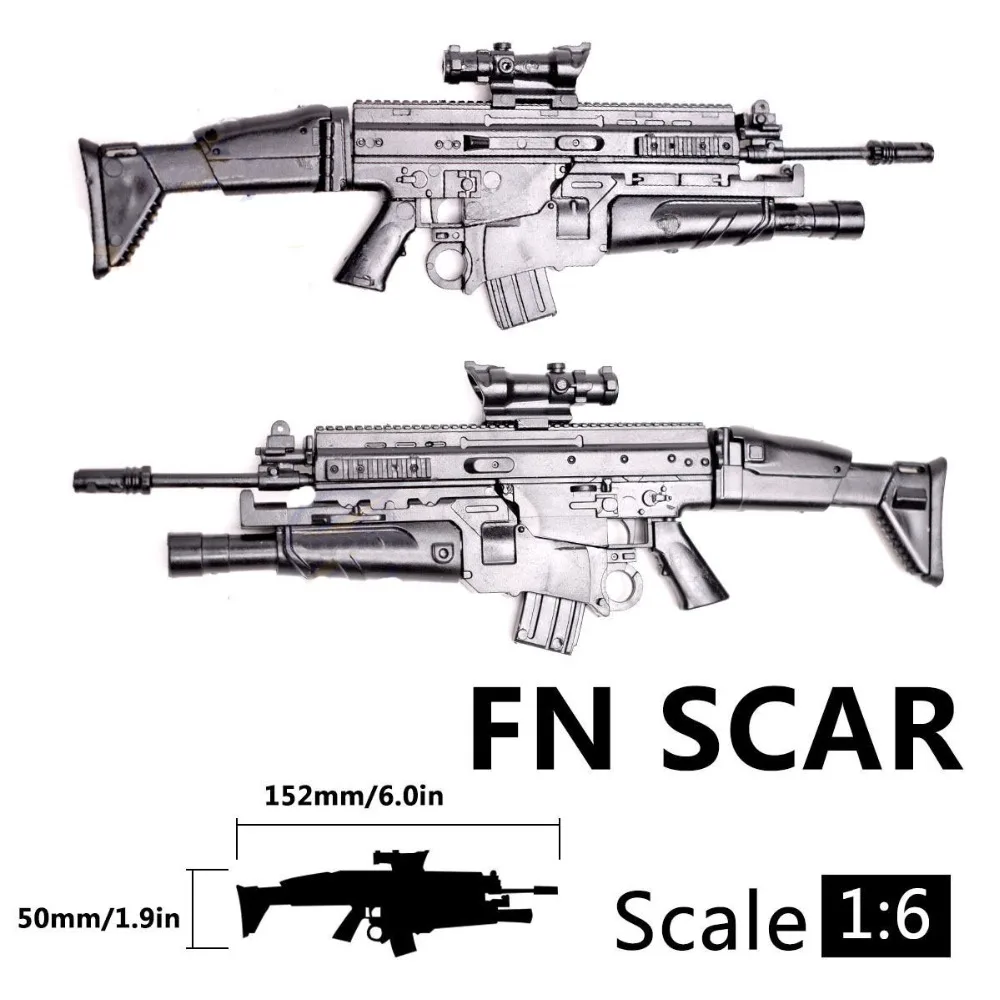 1/6 весы FN шрам SOF боевой модель винтовки в сборе Пазлы Строительные кирпичи