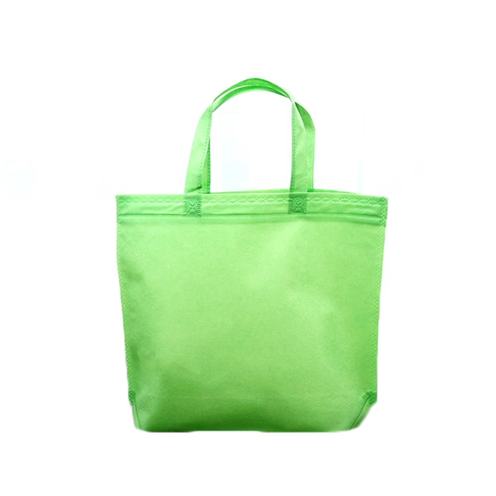 light green Многоразовая большая холщовая хлопковая тканевая сумка для покупок, женская сумка на плечо, Нетканая Экологичная сумка-Органайзер, многофункциональная YJ221 - Цвет: light green