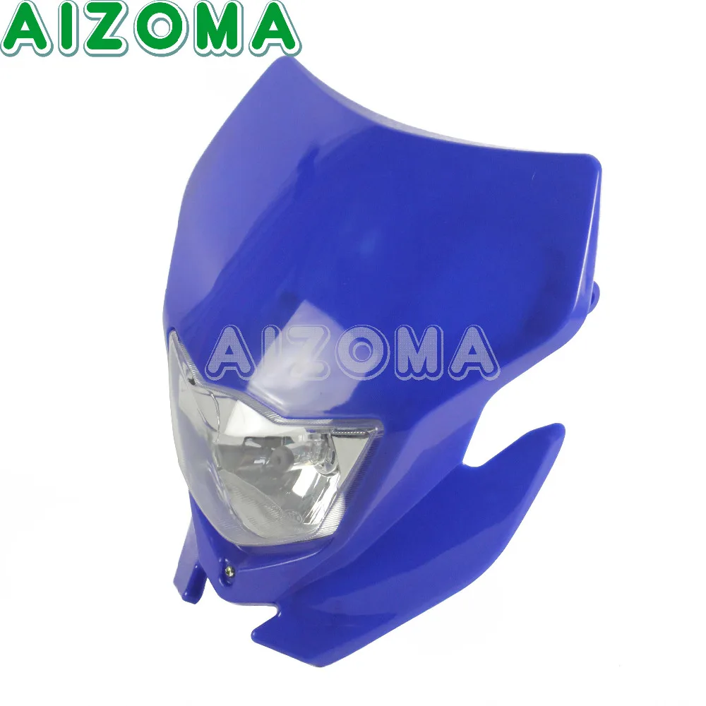 Супермото велосипед универсальный H4 35 Вт галогенная фара маска для Suzuki Honda Yamaha WR