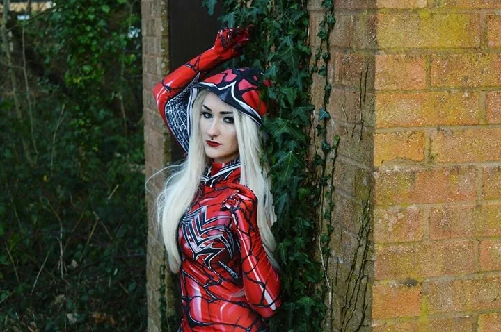 Gwenom Gwen Spide-rman Высококачественная женская шапка для косплея Человека-паука Гвен с L body кальсоны love live cosplay