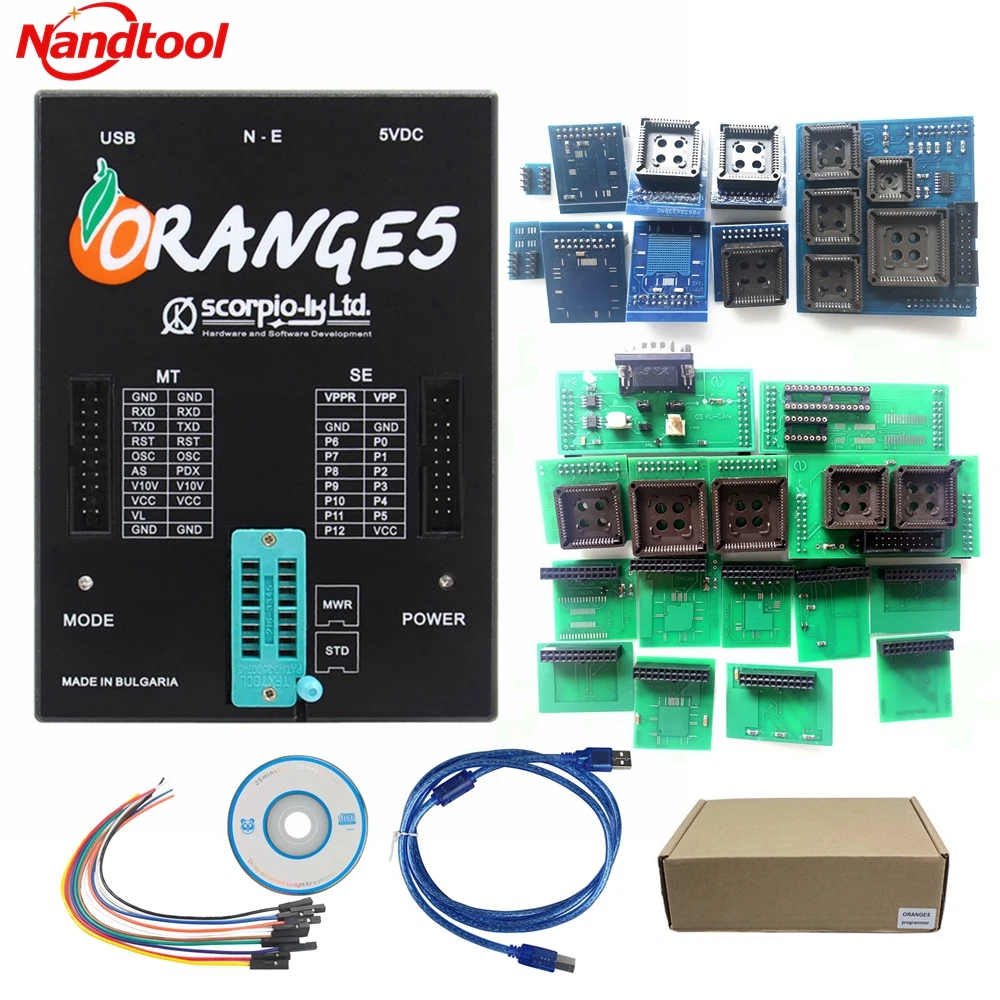 OEM Orange5 полный адаптер Orange 5 программатор с полным адаптером и по v1.34 Бесплатная