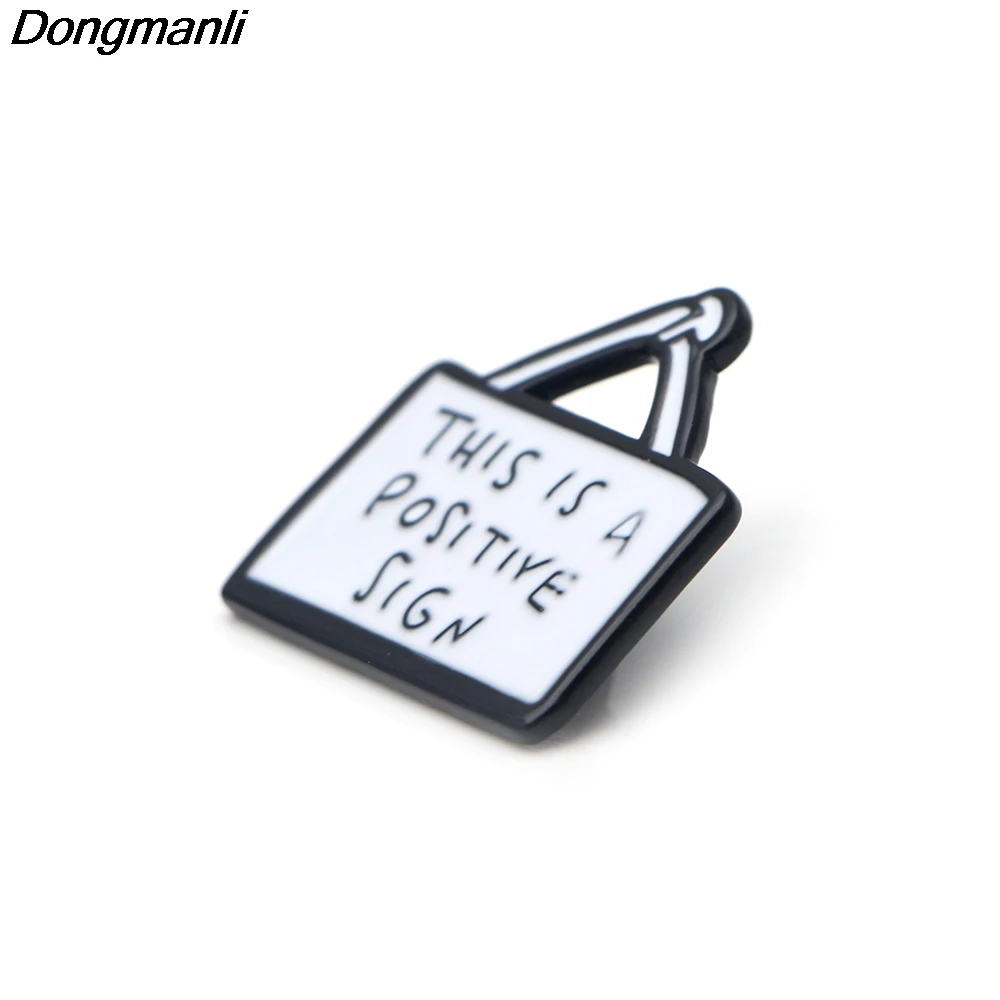 L2480 Dongmanli это положительный знак милый тег брошь вдохновляющая Эмаль Булавка