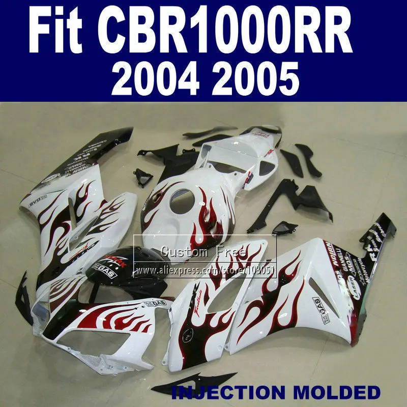 Капот + бак 100% Инъекции обтекатель наборы для 2004 2005 Honda CBR1000RR CBR 1000 RR 04 05 1000RR красное
