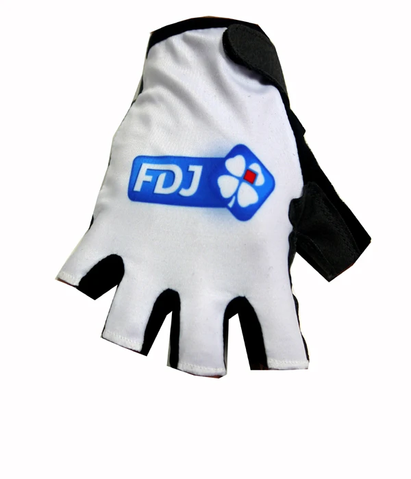 2015 FDJ Pro команда 2 вида цветов одна пара спортивные перчатки без пальцев Велоспорт