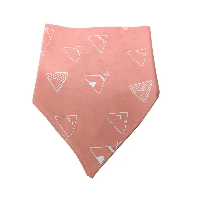 Pink Heart Толстые трехслойные водонепроницаемые милые детские Мультяшные нагрудники с принтом из хлопка для новорожденных девочек и мальчиков шарф с треугольниками для малышей Бандана - Цвет: Pink Heart