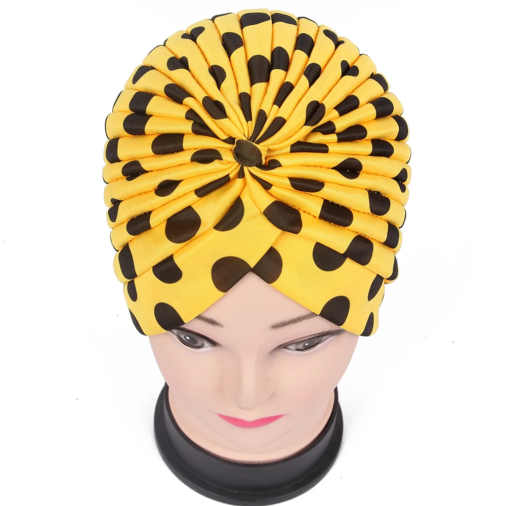 Бесплатная доставка 2018 Новый Для женщин Черные белые красные горошек тюрбан