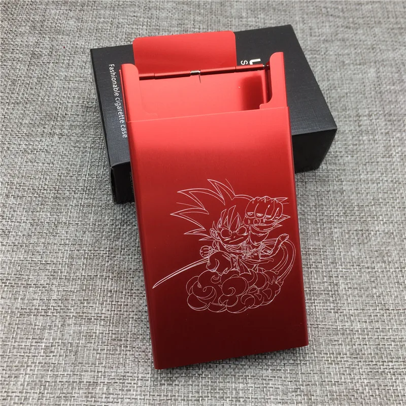 LF044 персонализированные Гоку Dragon Ball алюминиевый сплав Мода Красота портсигар чехол Лазерная резная не выцветает портсигар
