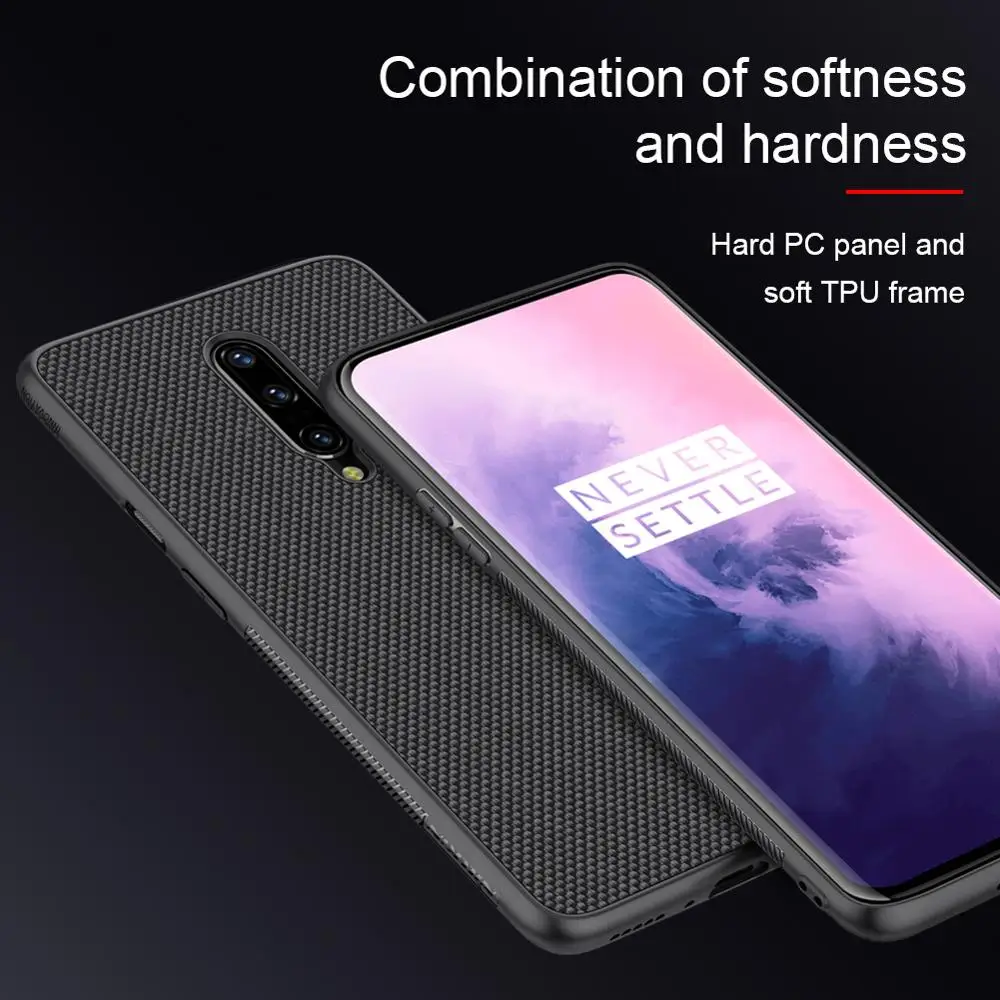 Чехол накладка NILLKIN для Oneplus 7pro Текстурированный чехол из нейлона и Плетеного