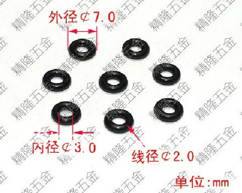 Бесплатная доставка! 500 шт. черное резиновое уплотнительное кольцо 3 ''shock'' 2