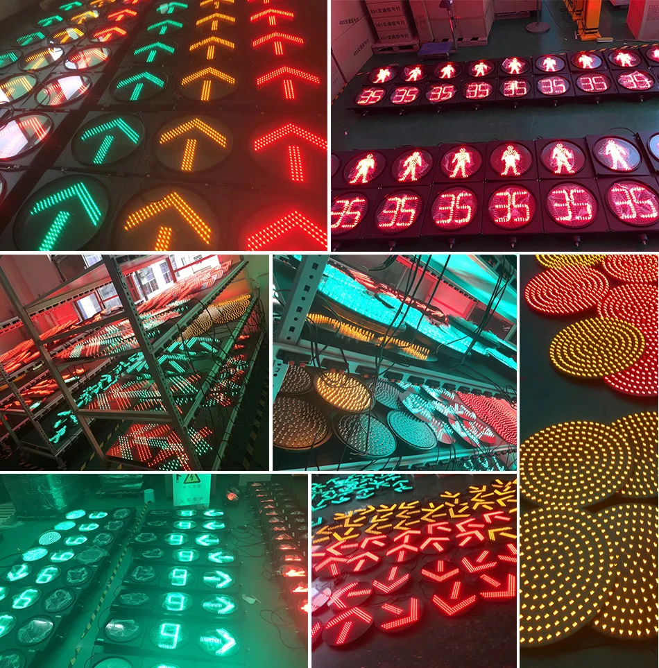 4 inches 100mm LED Traffic Light Lamp Red Green Traffic Signal Light Parking Lot Signal Entrance and Exit