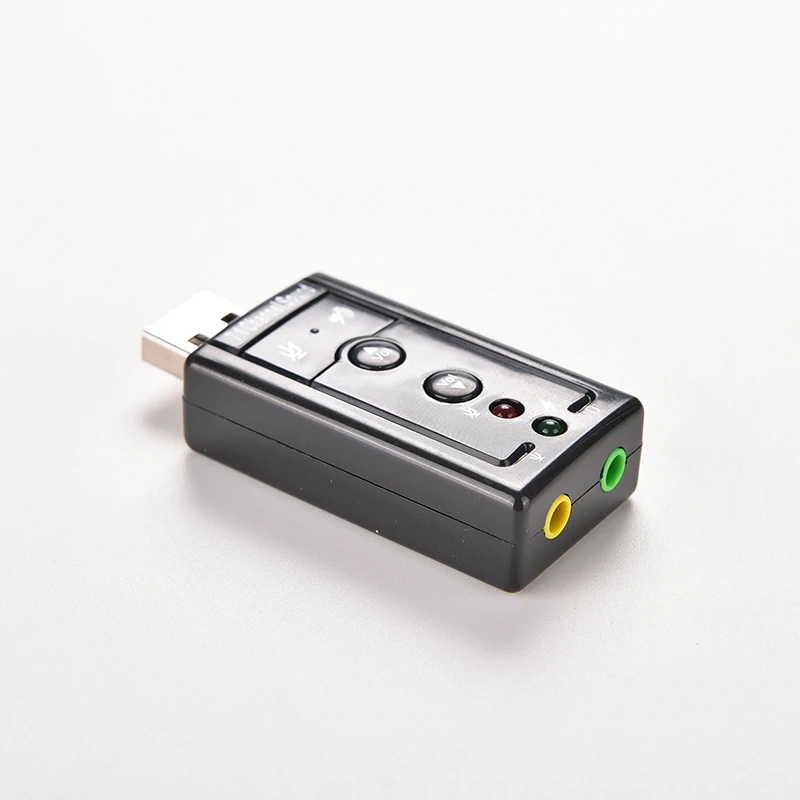 1 шт. внешняя звуковая карта USB аудио адаптер Виртуальный 7 ch 2 0 микрофон динамик