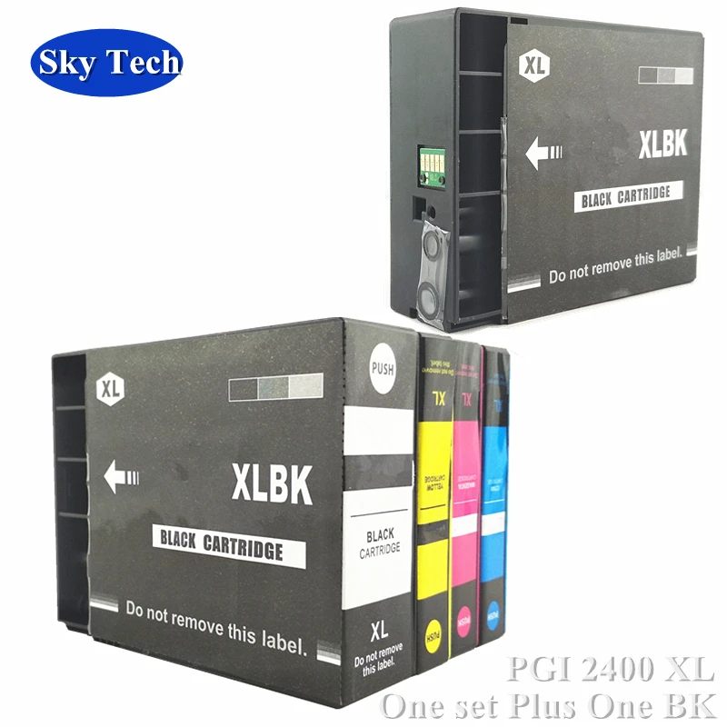 Один комплект и один полный пигментный совместимый картридж BK для PGI2400 PGI 2400XL