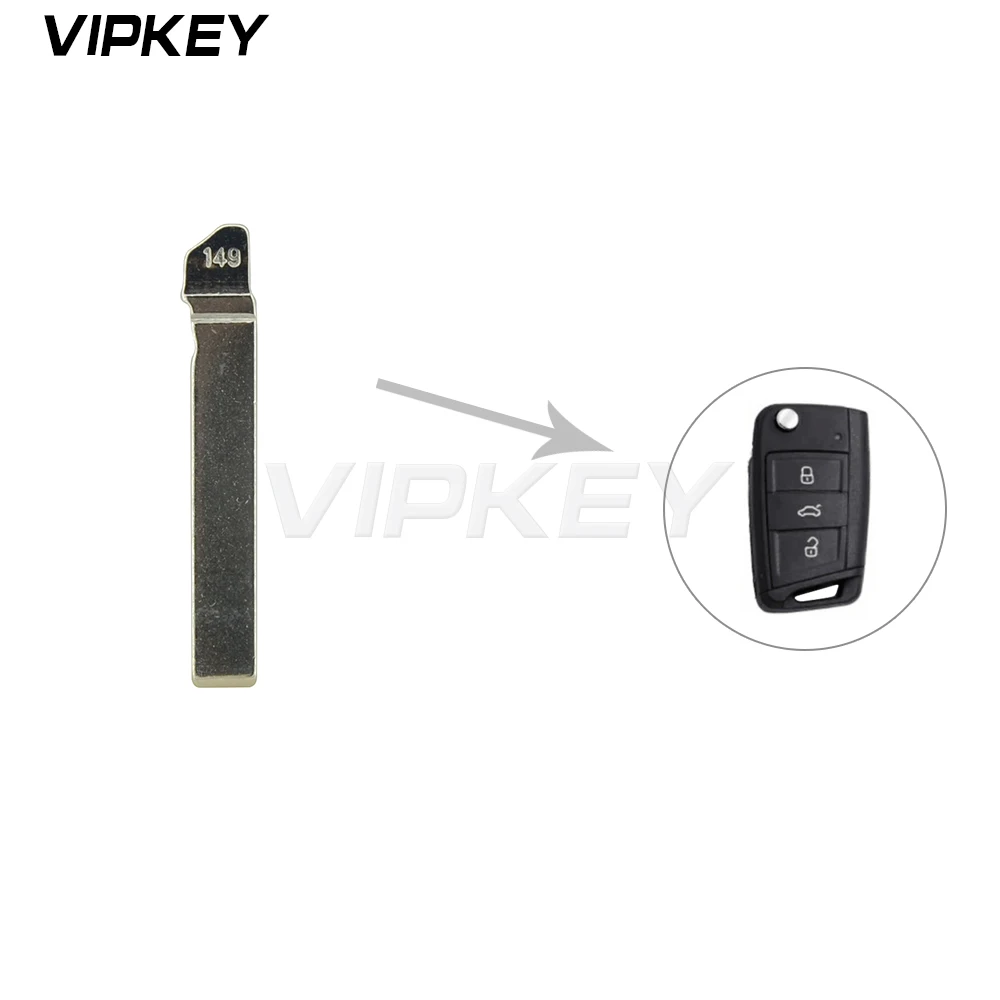 

Remotekey 5pcs Car key blade For VW Golf 7 Replacement Flip Floding HU162T Remote Key Blade (new 149#)