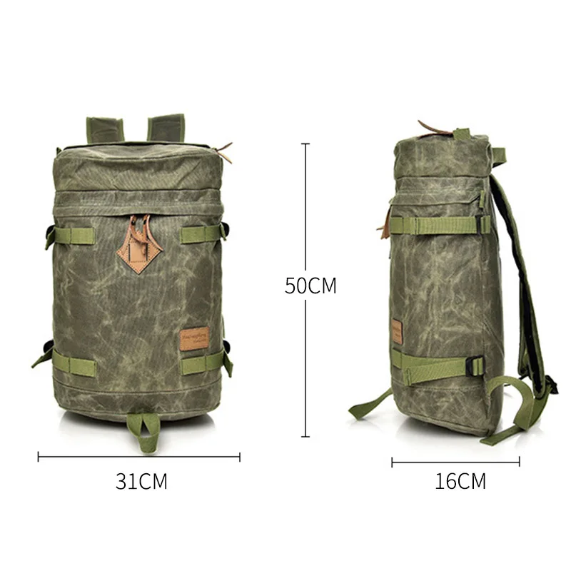

Large Bucket Bag Travel Rucksack High Quality Canvas Men Army Backpack Male Camping Shoulder Bags Bagpack mochila 2020 XA260ZC