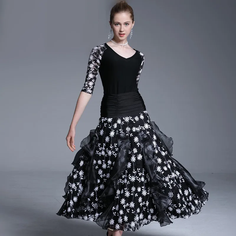 

ballroom dance skirt women ballroom top set standard dance dress waltz dance costumes foxtrot dress spanish flamenco dress spot