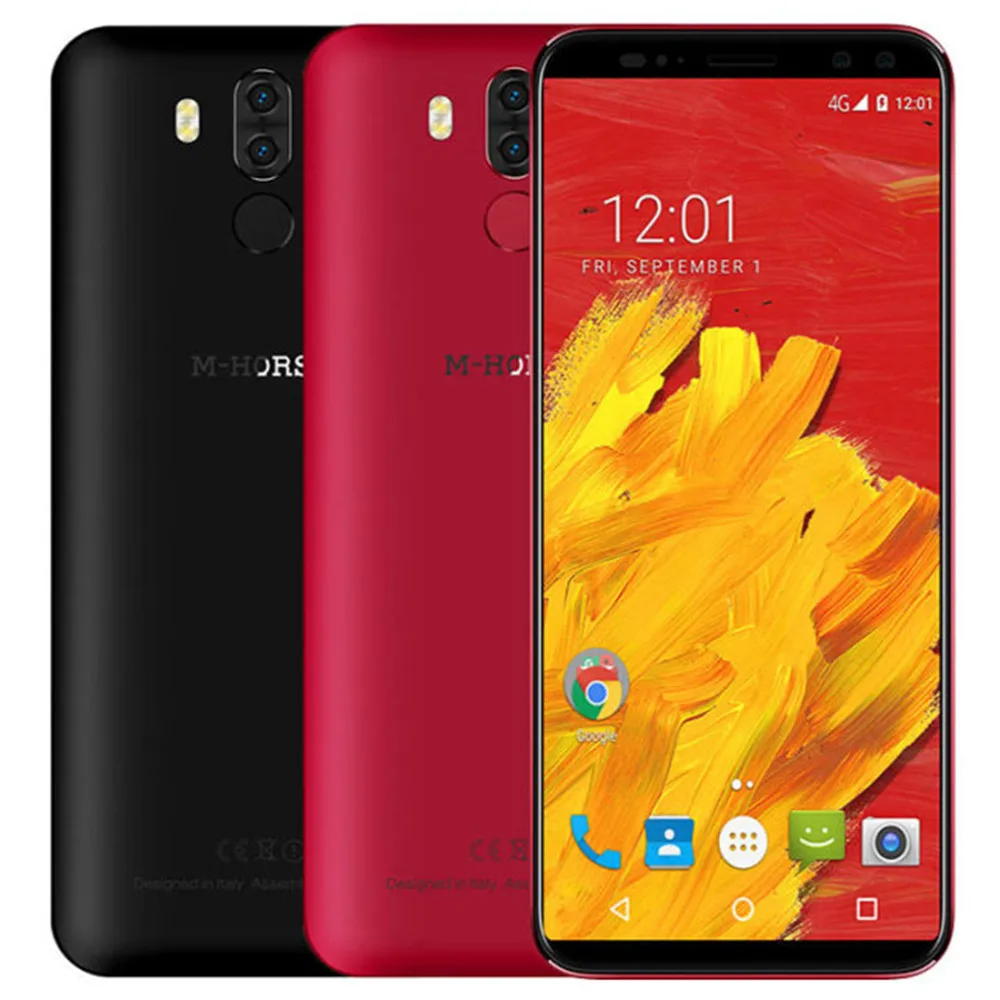 M Horse Pure 3 Мобильный телефон MTK6763 Octa Core 18:9 &quot5 7 дисплей 4 ГБ + 64 мАч 4000 13MP 5MP отпечатков