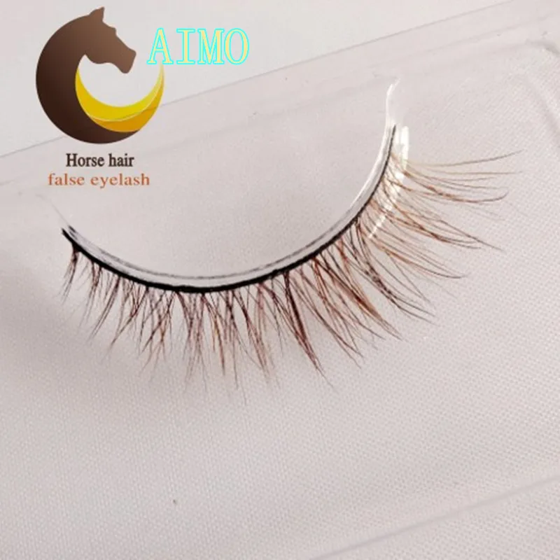 1 пара сексуальные модные женские черные 100% настоящие конские волосы ресницы