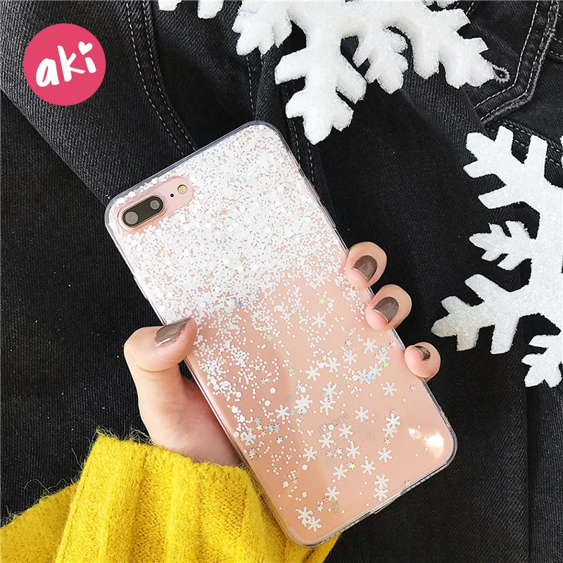 Аки блестящий чехол для телефона s iPhone 6 6S Plus мягкий ТПУ с блестками роскошный