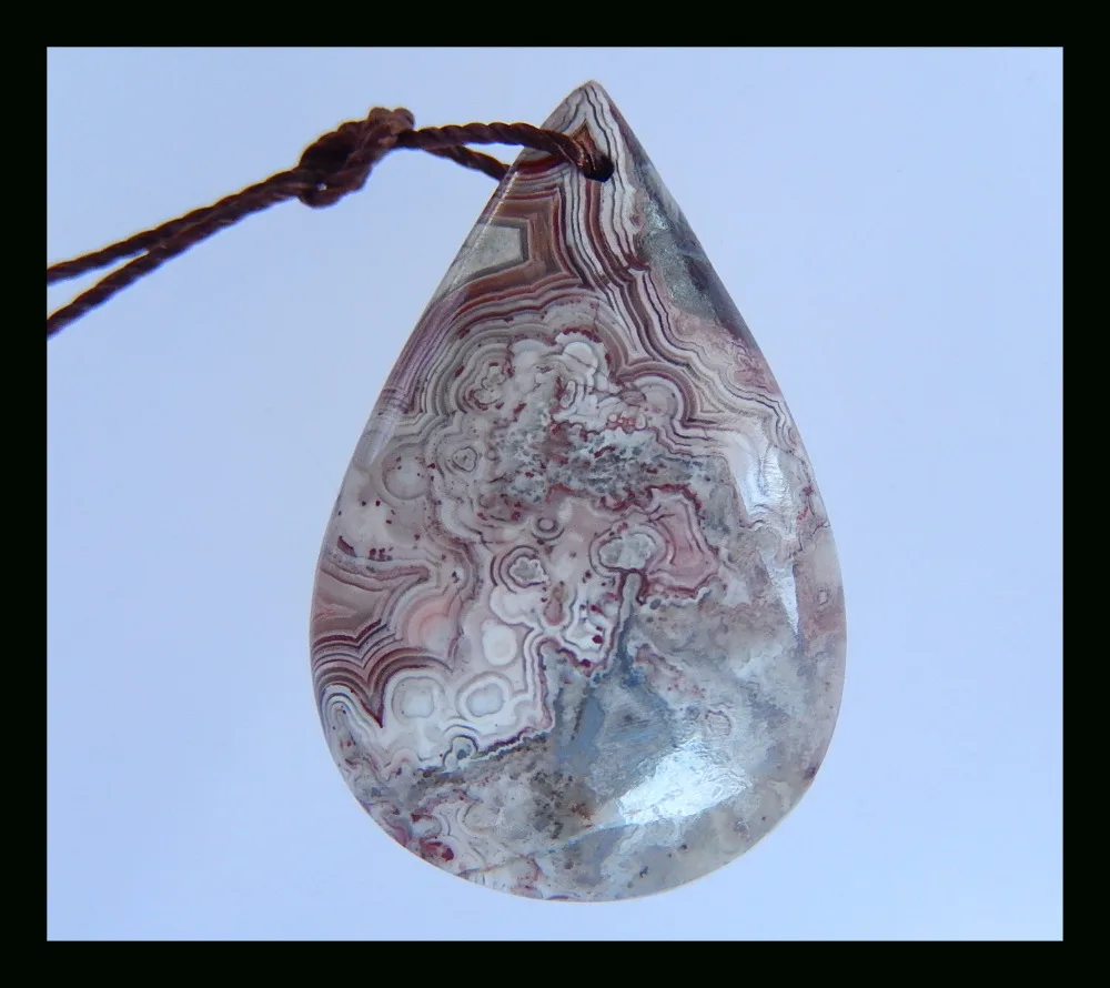 Ожерелье из натурального камня ювелирные изделия в форме груши Crazy Lace бисер 29*18*7