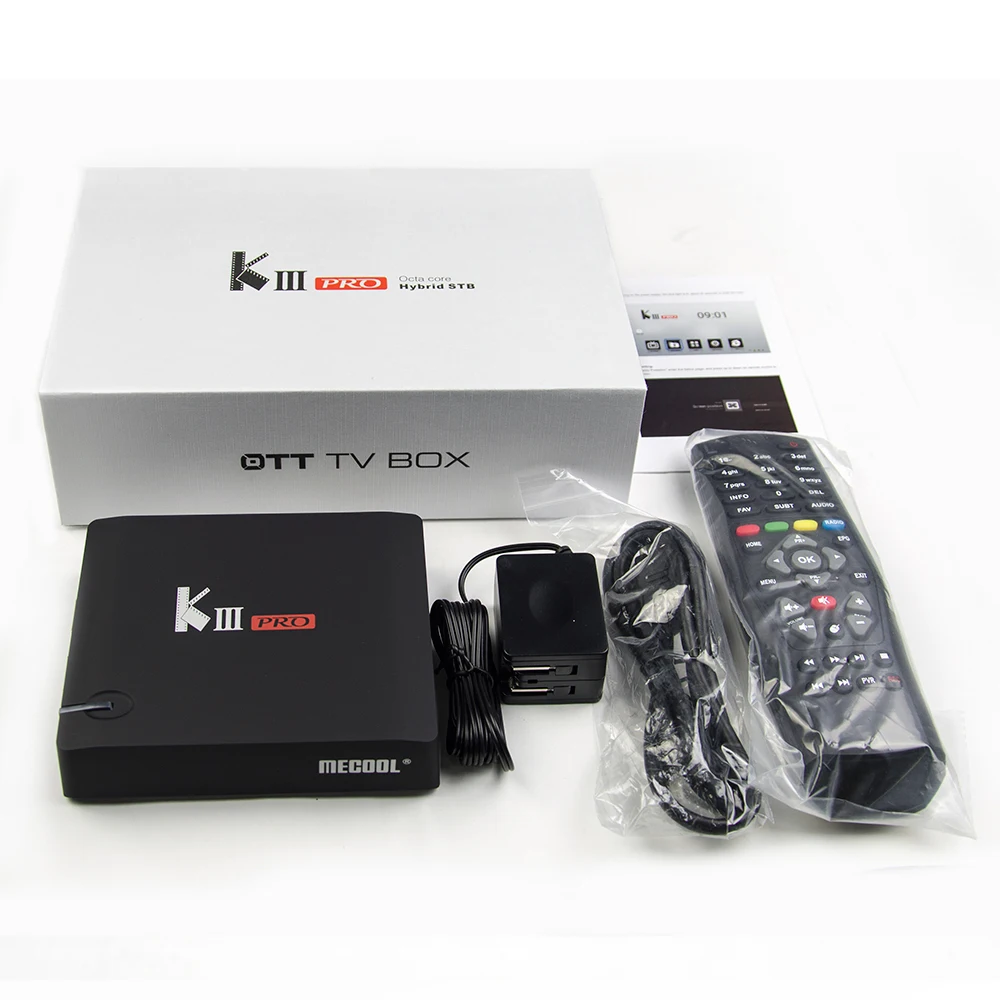 KIII PRO DVB-T2 DVB-S2 DVB-C Android 7 1 ТВ коробка 3 Гб оперативной памяти 16 встроенной процессор