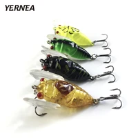 yernea 4pcslot 4 colors fishing lures insects cicadas bionic roads ports fishing tackle 3d eyes wobblers artificial bait
