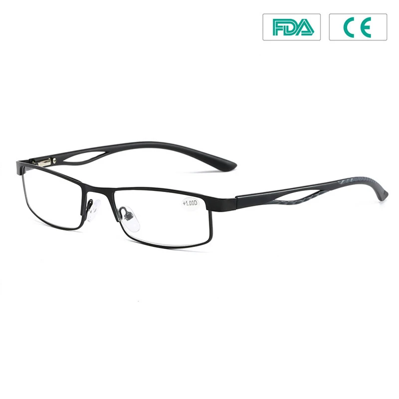 Титан сплава очки для чтения Для мужчин прямоугольник пресбиопические Мужская