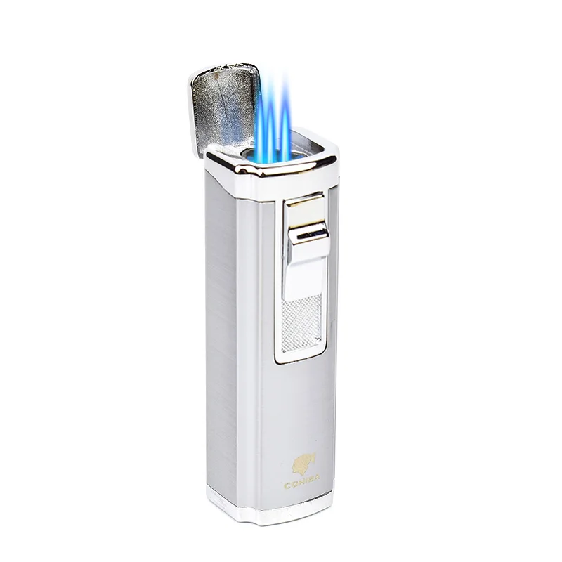 COHIBA зажигалка для сигарет сигар 3 струйный факел Карманный Зажигалка