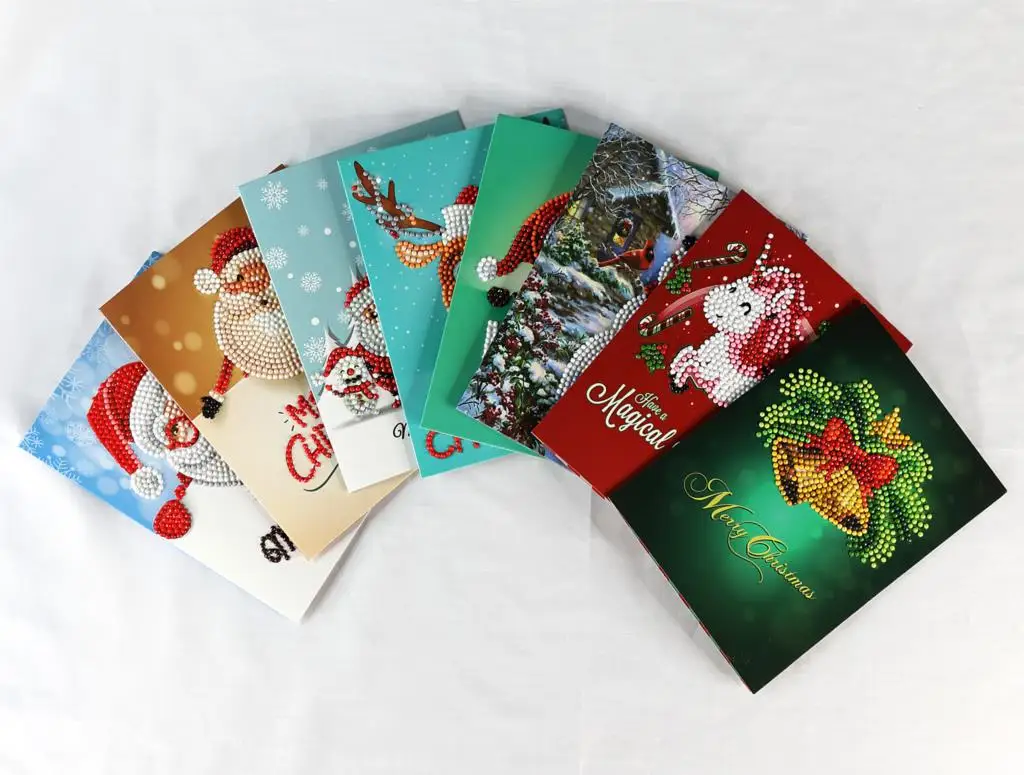 Алмазная живопись поздравительные открытки Круглый 5d праздничная