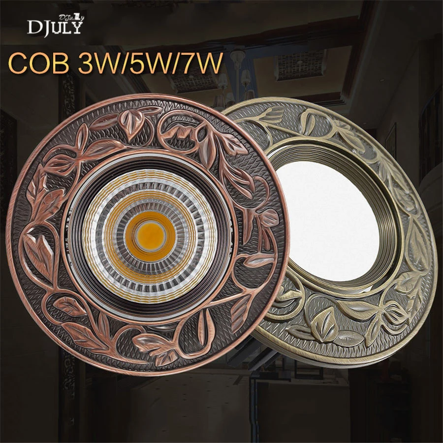 Европейский бронзовый потолочный светильник в стиле ретро 3 вт 5 7 комнатное