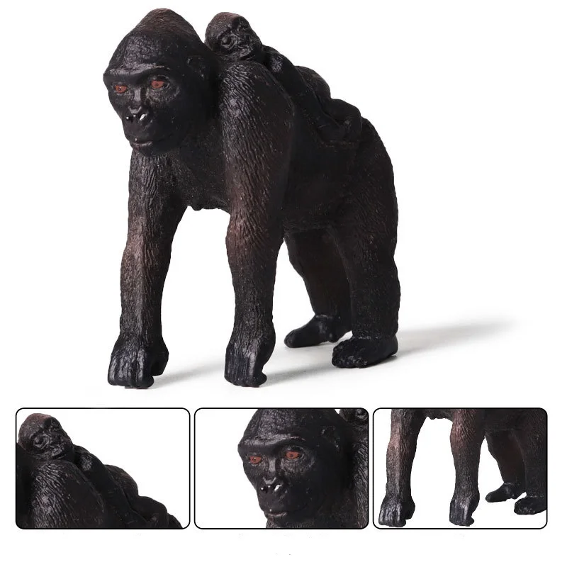 Фигурки Gorilla миниатюрная модель животного пластиковые украшения для гостиной