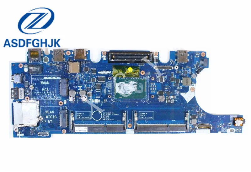 Материнская плата для ноутбука 7YH0R 07YH0R CN dell E5250 материнская zam60 LA A891P DDR3L I5 5300U CPU 100%