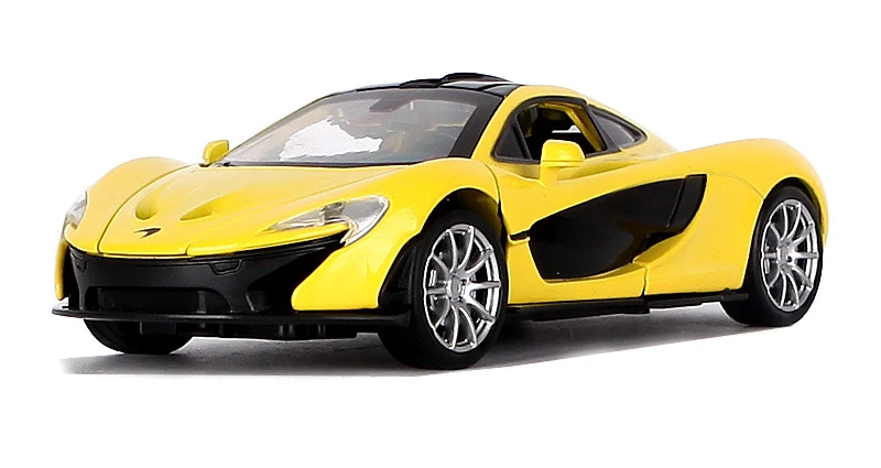 Сплав P1 модель спортивного автомобиля 1:32 литья под давлением Вытяните назад игрушечный автомобиль со звуком светильник металлические транспортные средства игрушки для детей - Цвет: Цвет: желтый