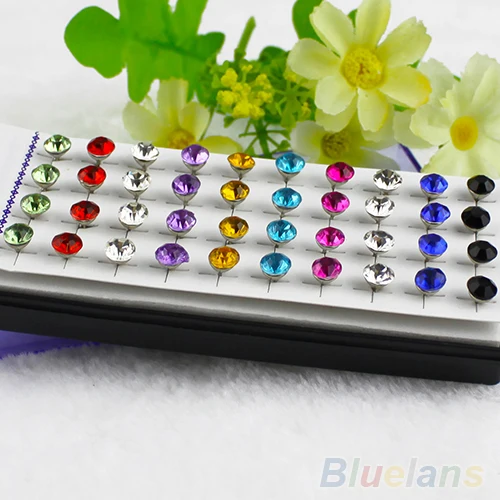 2016 Очаровательные 20 пар в партии разноцветные унисекс сверкающие круглые